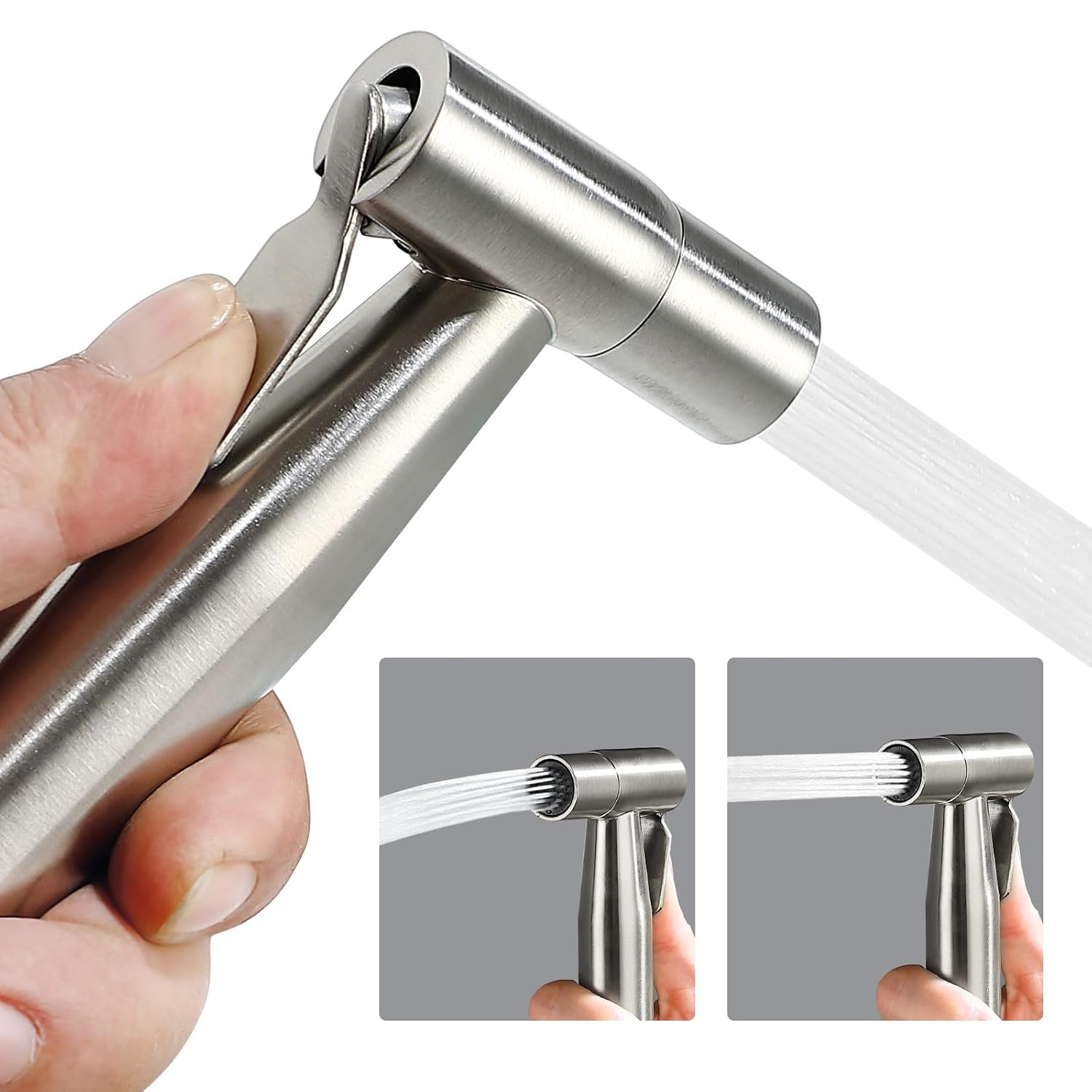 BARROCK Handheld Bidet Sprayer Head Only Stainless Steel Shattaf Jet Spray for Toilet Baby Cloth Diaper Sprayer with