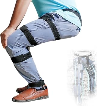 Wearable Chair Invisible Magic Seats, Exoskeleton Levitation Seat Bear Up to 330Lbs, Invisible Seat Leg Brace Magic Stool, Folding Fishing Portable SeatSizeLarge