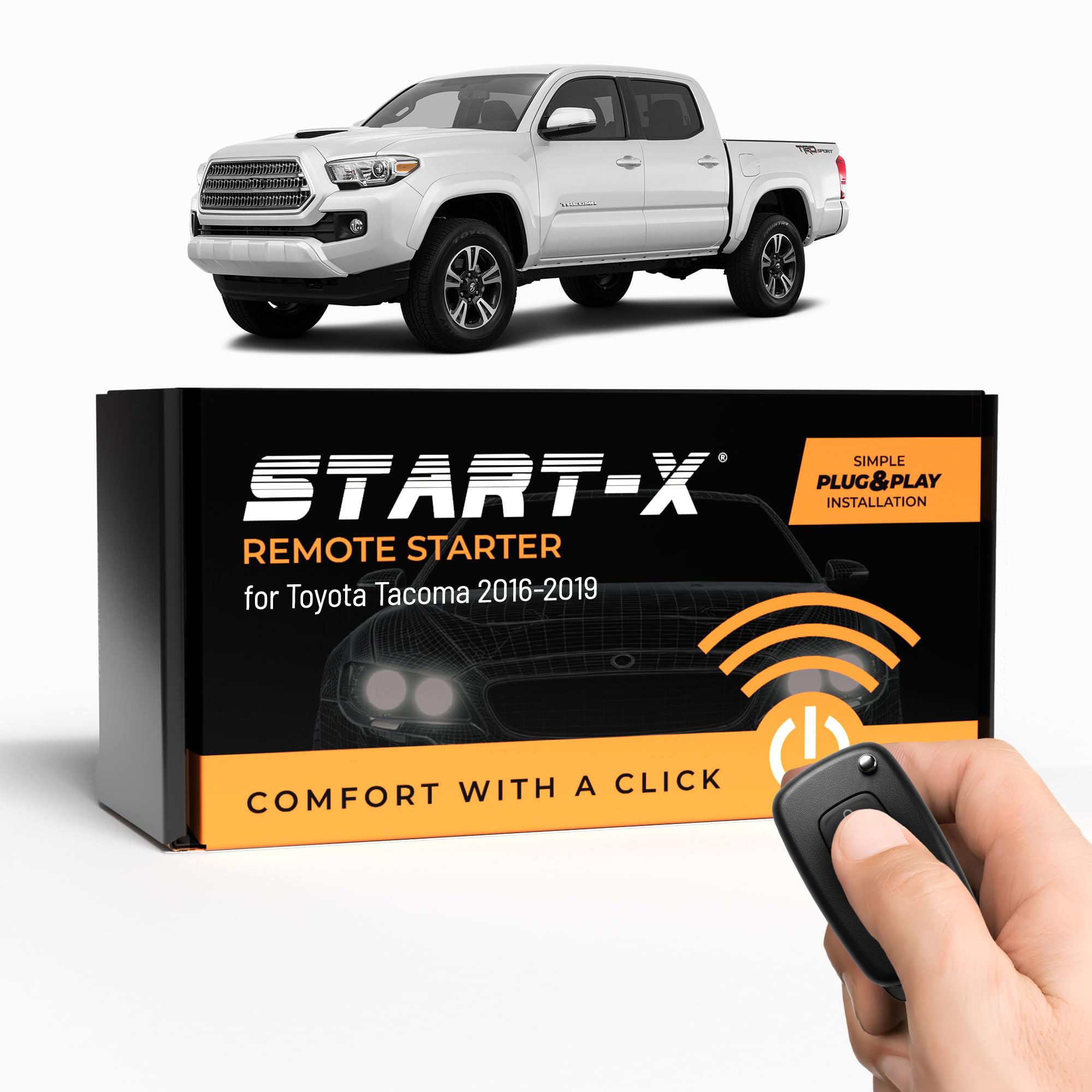 Start-XRemote Starter Kit for Toyota Tacoma (2016, 2017, 2018, 2019) Trucks | Push-to-Start Ignition | Plug N Play Install | Lock 3X to Remote Start | Zero Wire Splicing