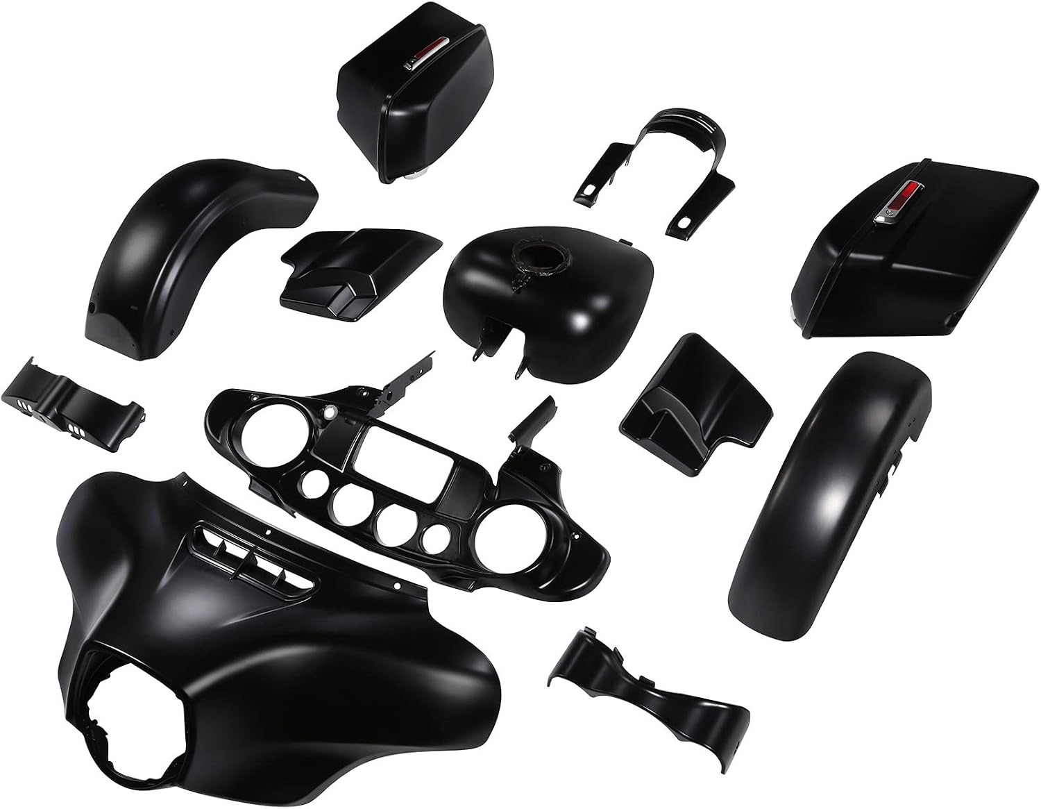 HR3 Inner Outer Fairing Saddlebags Side Cover Front Rear Fender Gas Tank Black Denim Bodywork Bodykits Fit For Harley Street Glide 2014-2023