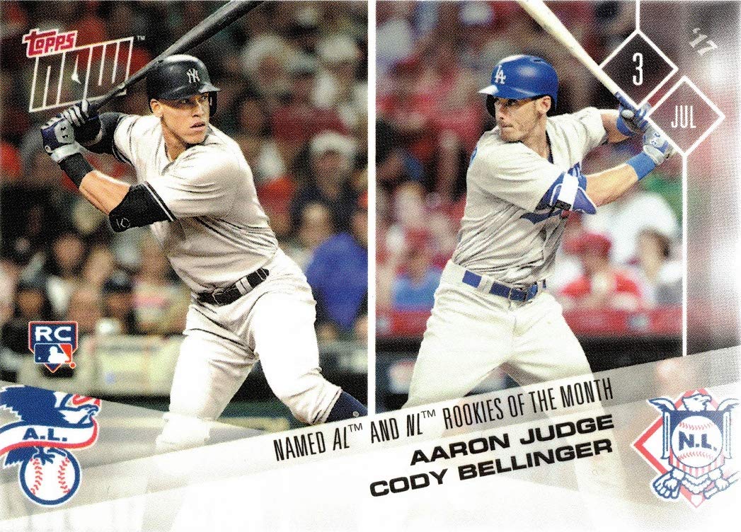 Amazon.com: 2017 Topps Now Baseball #321 Aaron Judge/Cody Bellinger Rookie  Card - Only 4,589 made! : Collectibles & Fine Art