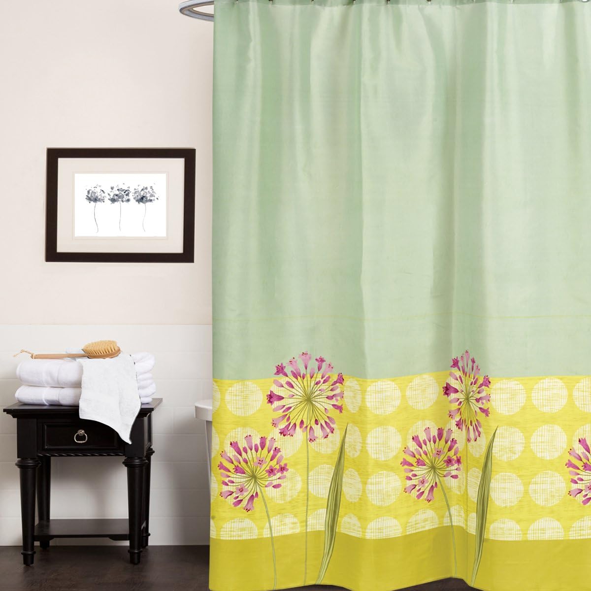 Sweet Home Collection 70" x 72" Bathroom Shower Curtain Heavy Durable Water Repellent Resistant Fabric with Choice of Unique Stylish Print, Serenity