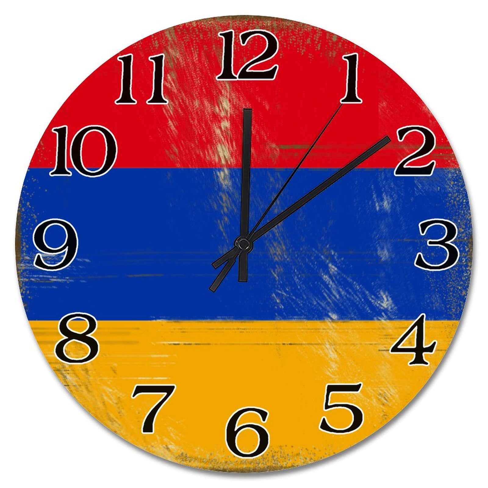 Horloge murale Arménie drapeau pour cuisine et bureau