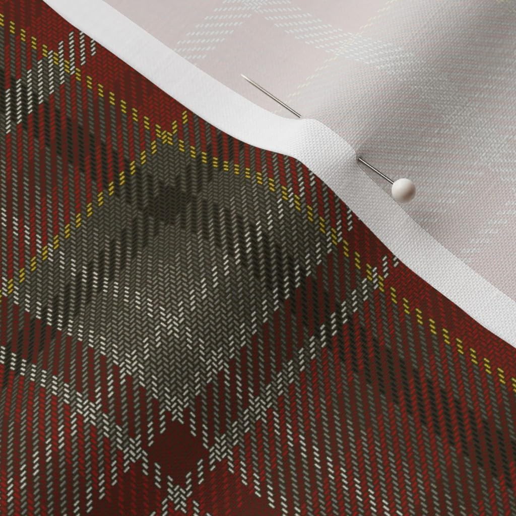Spoonflower Fabric - Brown Black Gray Plaid Tartan Checkered Plaids Check Printed on Petal Signature Cotton Fabric Fat Quarter - Sewing Quilting Apparel Crafts Decor