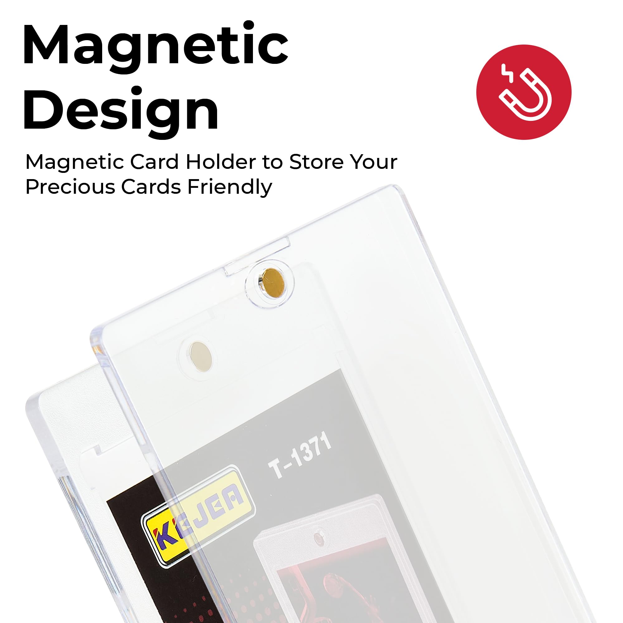 Magnetic Card Holder 12 Pack, 35pt Trading Card Display Case, UV Resistant Acrylic Protector - Image 3