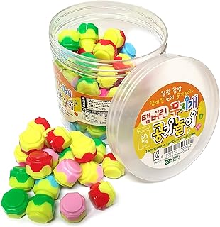 LENITH Gonggi Konggi Korean Jacks (60 Pcs) Stone Game Play Nori Gonggi Korean Traditional Game [Package and Color May Vara...