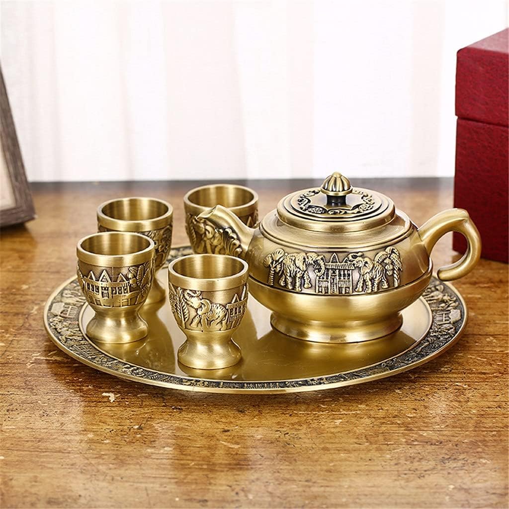 European Metal Retro Wine Set Bronze 6 Set High-Grade Home Decoration Crafts