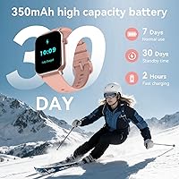 Vista 3 de Relojes inteligentes para hombres y mujeres, pantalla táctil HD de 1.83 pulgadas con llamadas Bluetooth, rastreador de actividad impermeable IP68