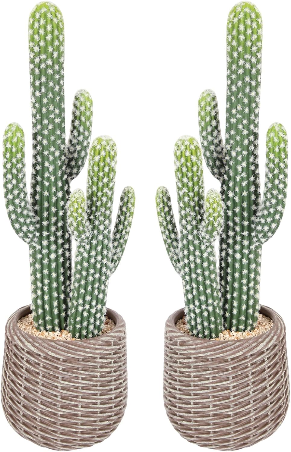 Nafresh 3ft UV Resistant Artificial Agave Plant in Brown Woven Planter,37" Faux Agave Plant Outdoor with Lifelike Leaves and Flowers for Front Porch Patio Living Room Pool Indoor & Outdoor Decor