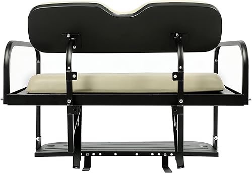 Vista 25 de KUAFU Kit de asiento trasero compatible con Yamaha Drive G29 2007-2016 asiento trasero plegable con cojín beige (beige)