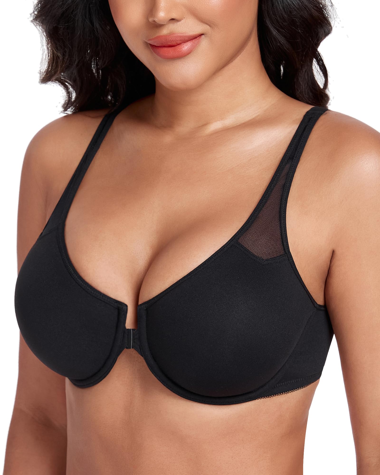 DotVol Reggiseno con Chiusura Frontale, Coppe morbide e Ferretto per Donna da Indossare Tutti i Giorni Minimizer Taglie Grandi Intimo Comodo