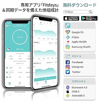 体重計 ボディバランス 体脂肪計 スマホ連動 Lescale mat Amazon.co.jp: 体脂肪計 体重計 Lescale mat 体組成計 スマホ