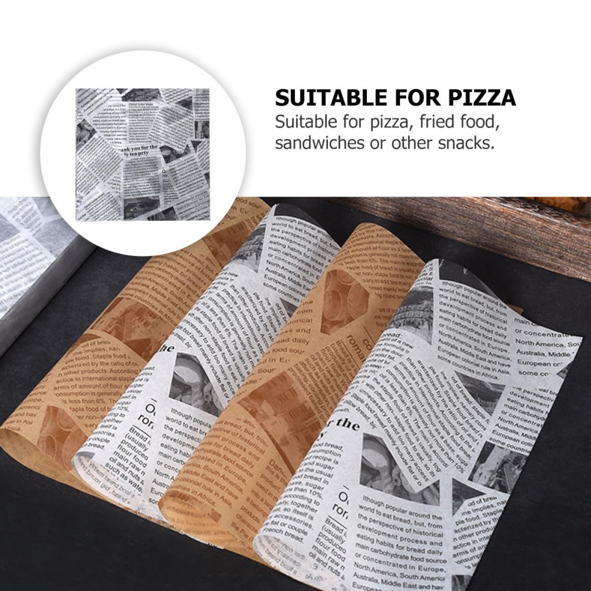 TOYANDONA Carta da Forno Antiaderente Resistente al Calore 25X25 CM Set 500 Fogli per Fritti Hamburger e Snack Carta Monouso per Cucina Domestica Bar e Ristoranti