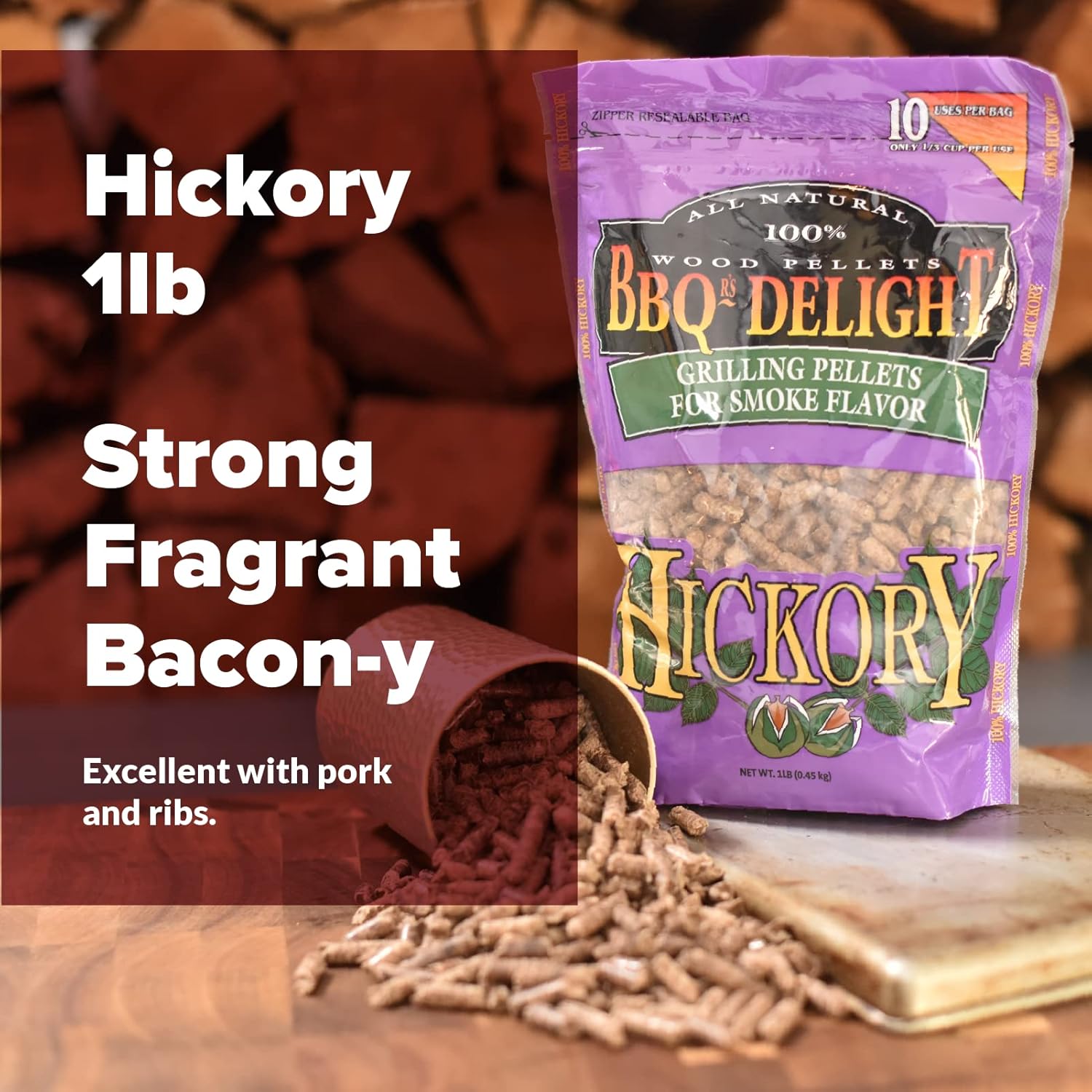 BBQr's Delight Wood Smoking Pellets - Super Smoker Variety Value Pack - 1 Lb. Bag - Apple, Hickory, Mesquite, Cherry, and Pecan