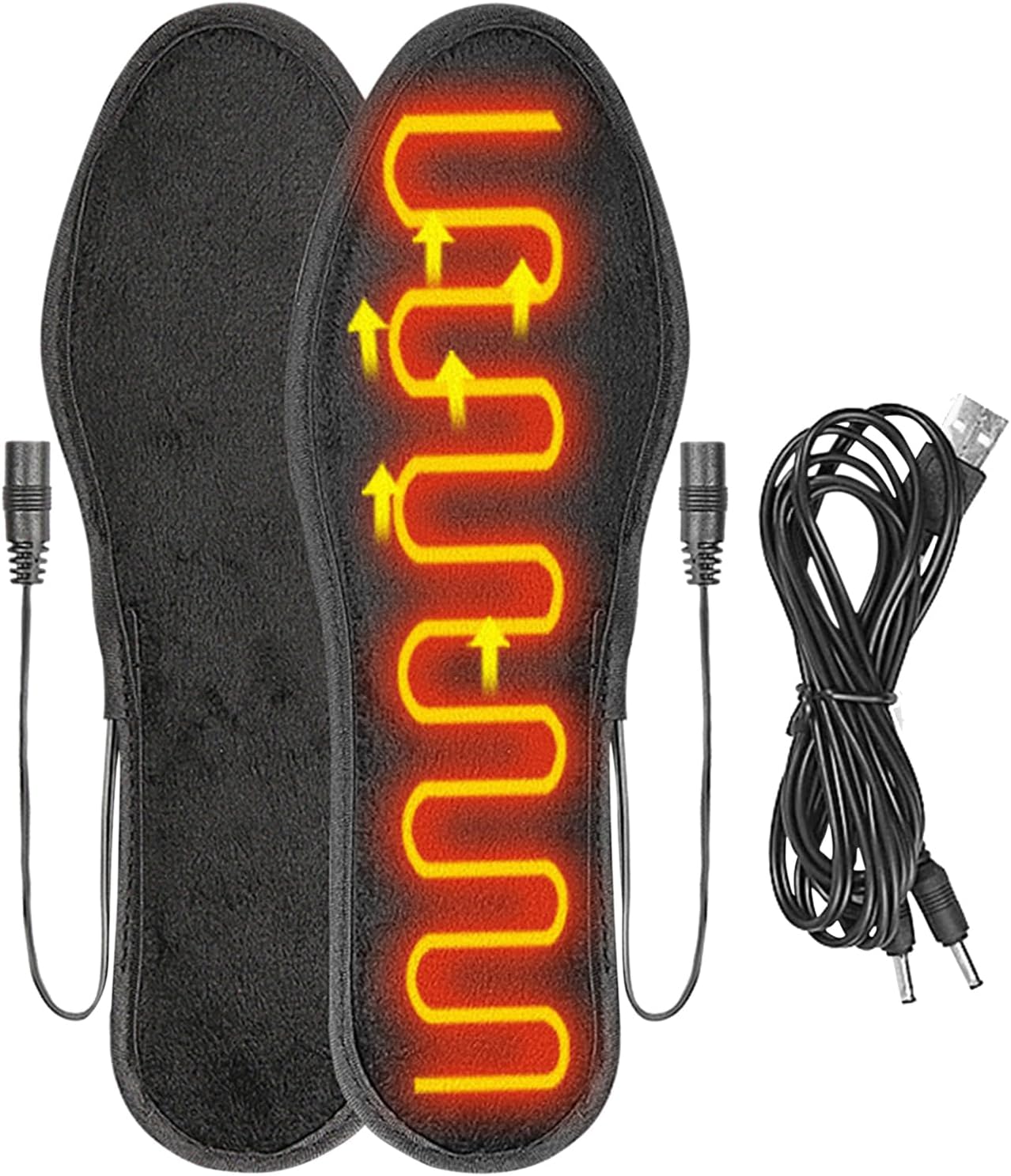 Heated Insoles | Heating Boot Insole,Heating Pad Electric Insole Cuttable Foot Warmers, Heated Insoles USB Washable,for Winter Skiing, Walking