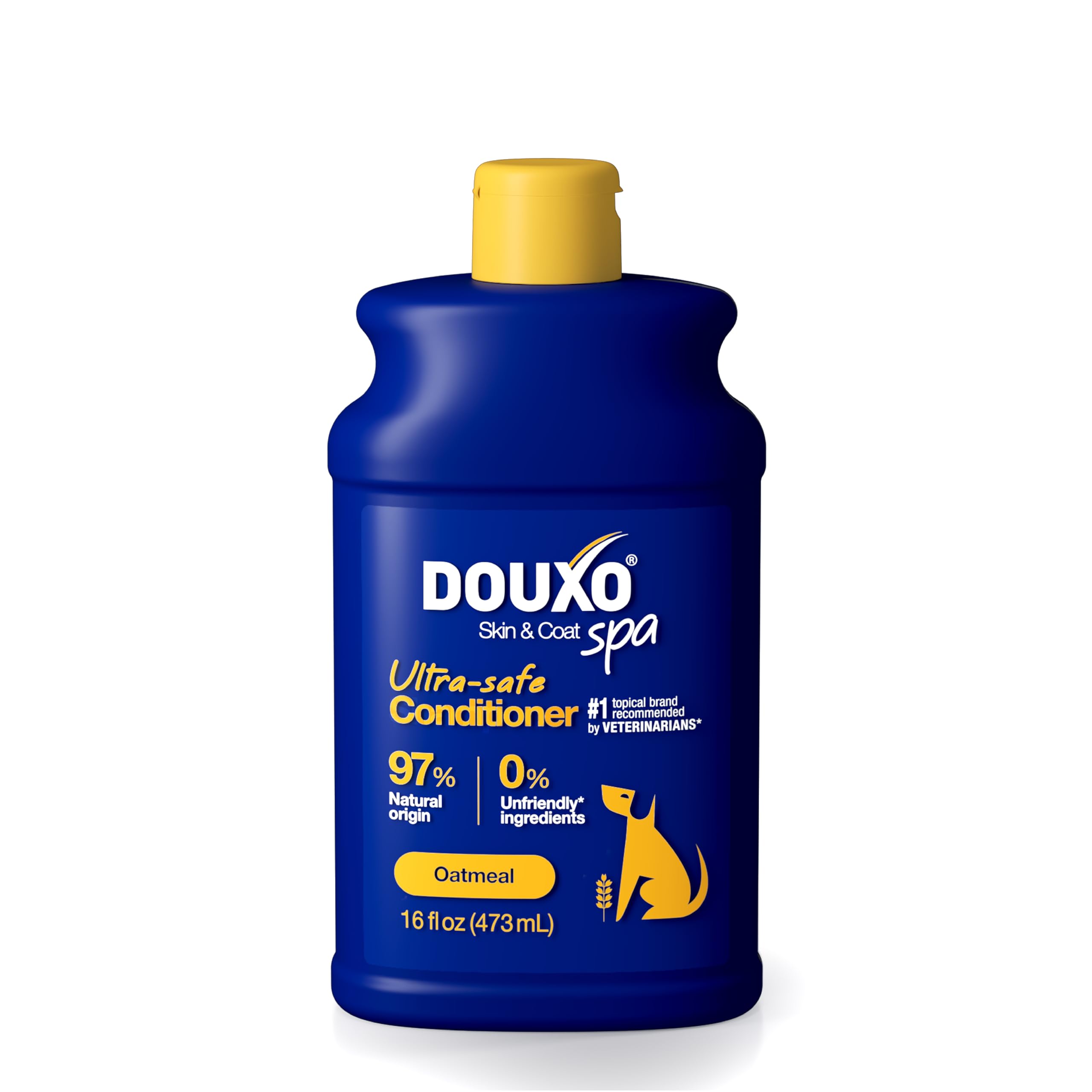 DOUXO® Skin & Coat SPA - Ultra-Safe Oatmeal Dog Conditioner, 16 fl oz, Safely Detangles, Revives The Coat and Moisturizes The Skin, Leaves The Coat Soft, Silky and Radiant, Skin-Friendly Formula