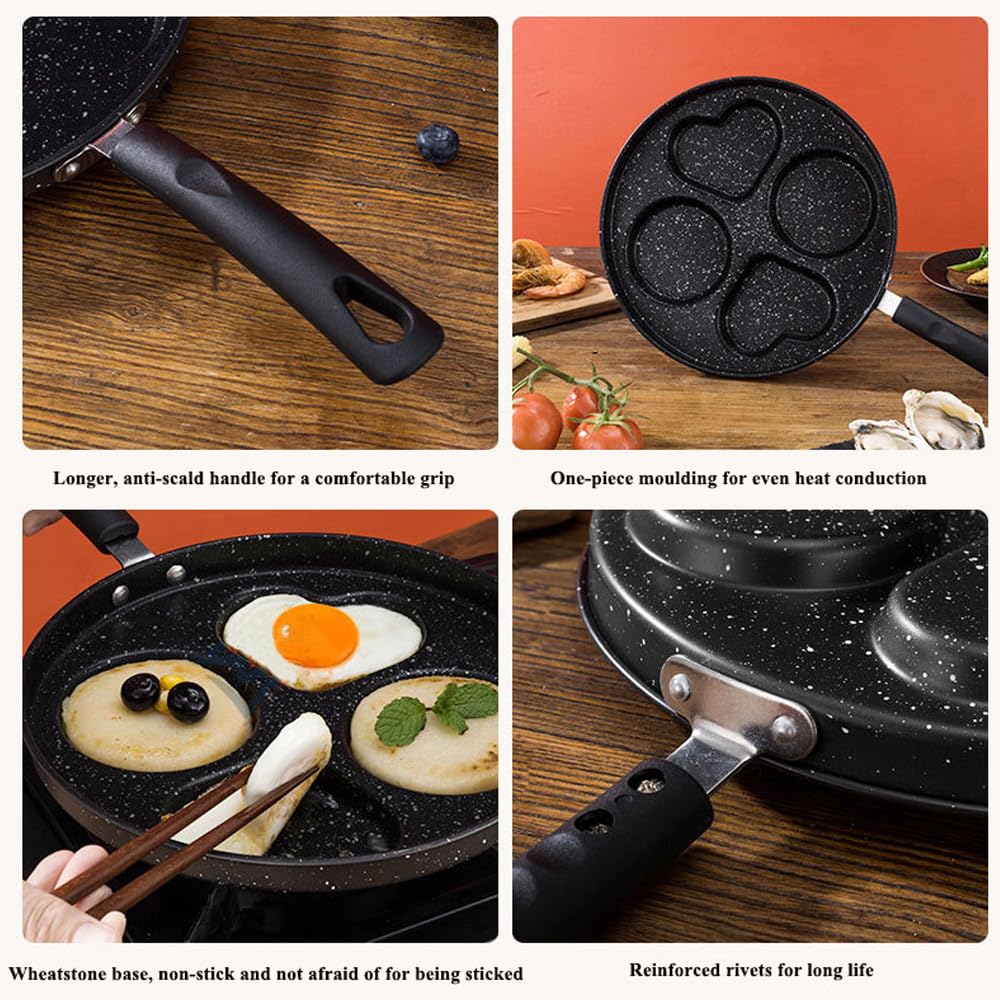 Per Uova E Frittate Padella Per Pancake E Uova A 4 Fori Antiaderente Con Coperchio H 1007082 - Foto 7