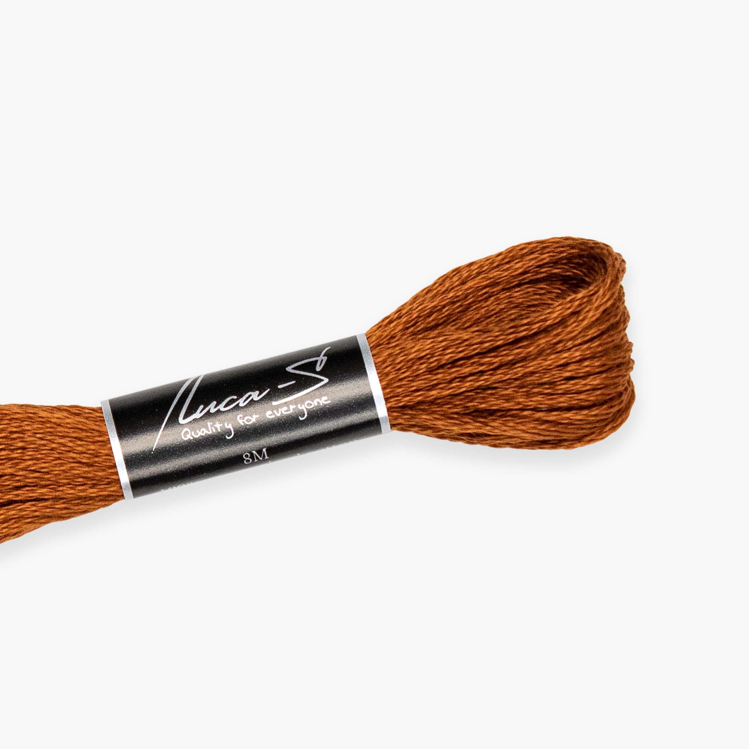 Premium Embroidery Thread Luca-S, 100% Giza Cotton, Oeko TEX Certified Stranded Cotton - 402 / DMC 400 / Anchor 351 — image 1