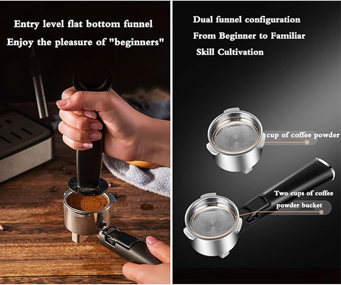 Cafetera Semi Automática 20 Bar Presión Vaporizador Leche Acero Inoxidable miniatura 7