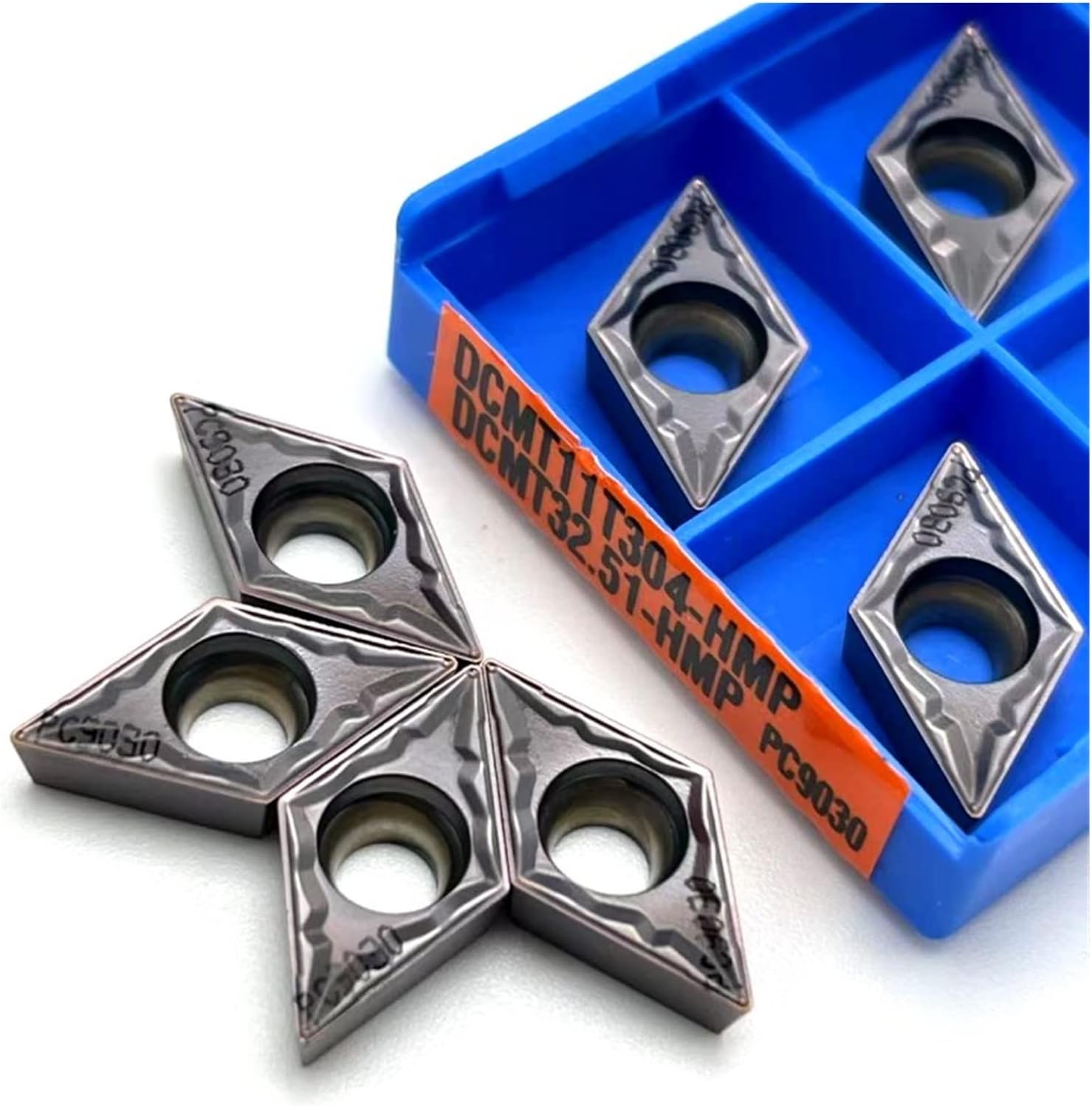 10PCS Internal Turning Tool Metal Lathe Tools Cutting Tool Turning Insert TMP1105 (Size : 10PCS, Color : DCMT070204HMP PC9030)