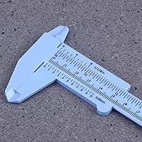 Vista 8 de Baluue Vernier Caliper - Calibrador pequeño de plástico métrico de 6 pulgadas, calibrador Vernier de plástico de doble escala, herramientas
