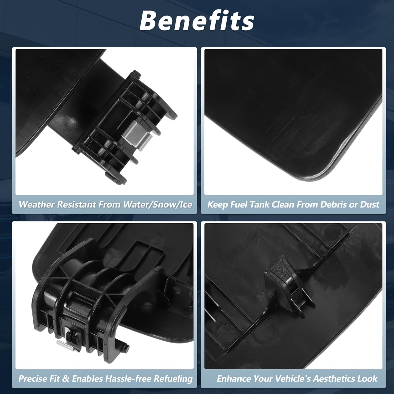 Fuel Tank Door for Hyundai Sonata 2010 2011 2012 2013 2014 Fuel Filler Door Assembly for Hyundai Sonata Hybrid 2011-2015 No.69510-3S000 Black Fuel Filler Door Gas Cap