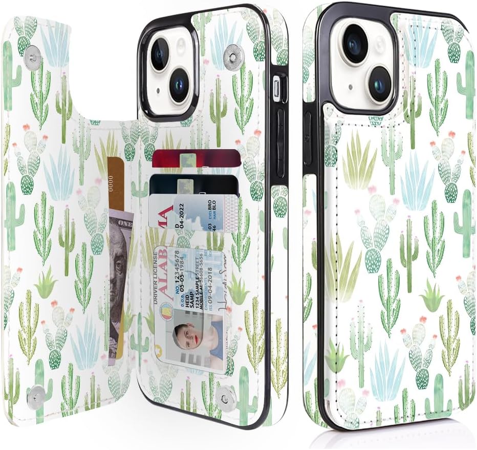 uCOLOR Compatible with iPhone 15 Plus 6.7 inch Wallet Case with Card Holder Slot