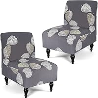 Vista 19 de Liykimt Funda de Silla de Acento Sin Brazos, Funda de Silla Deslizante de Tela Elástica de Spandex Extraíble para Sillas Sin Brazos, Protector
