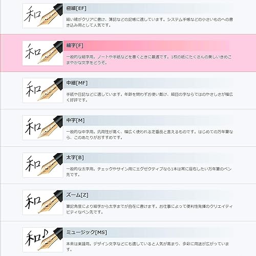 Miniatura 5 de Sailor pluma estilográfica Fashine fine print 11-0725-210 Blanco  Oro Rosa