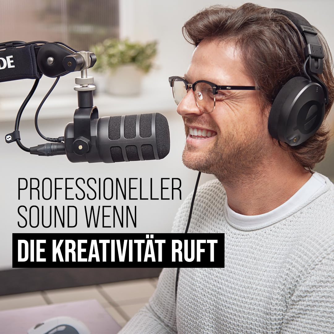 RØDE PodMic Dynamisches XLR/USB Sprechermikrofon für Podcasts, Streaming, Gaming, Musikproduktion und Content Creation