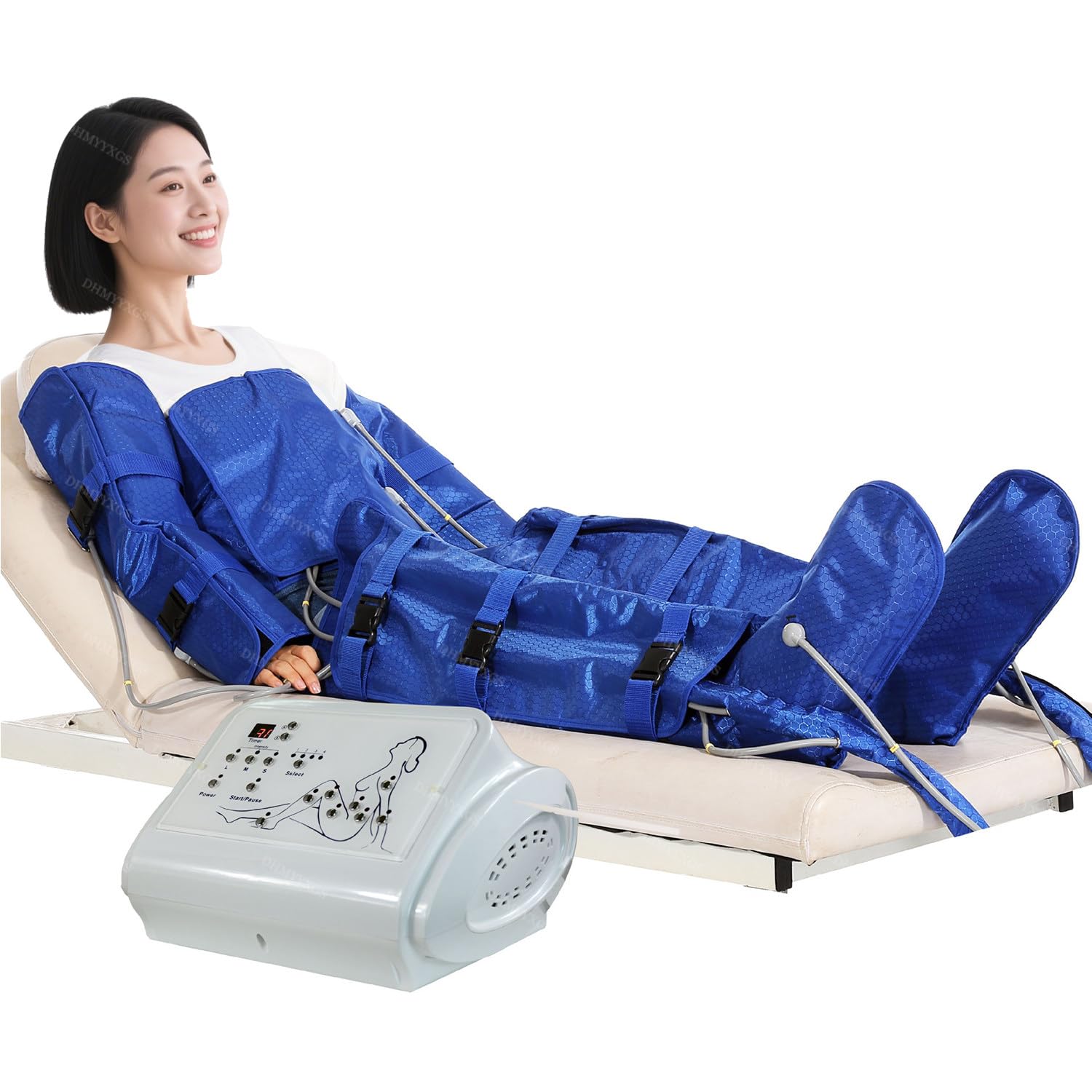 Massaggio Pressione Aria Professionale,Attrezzatura Tuta Dimagrante Corpo,Dispositivo Massaggio a Pressione Aria Drenaggio Linfatico, Massaggio Anticellulite,Per Massaggio a Gambe,Braccia,Vita