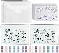 Vista 1 de 40 paneles de almacenamiento de sellos transparentes, bolsa de almacenamiento troquelada resellable, paneles organizadores de sellos de plástico