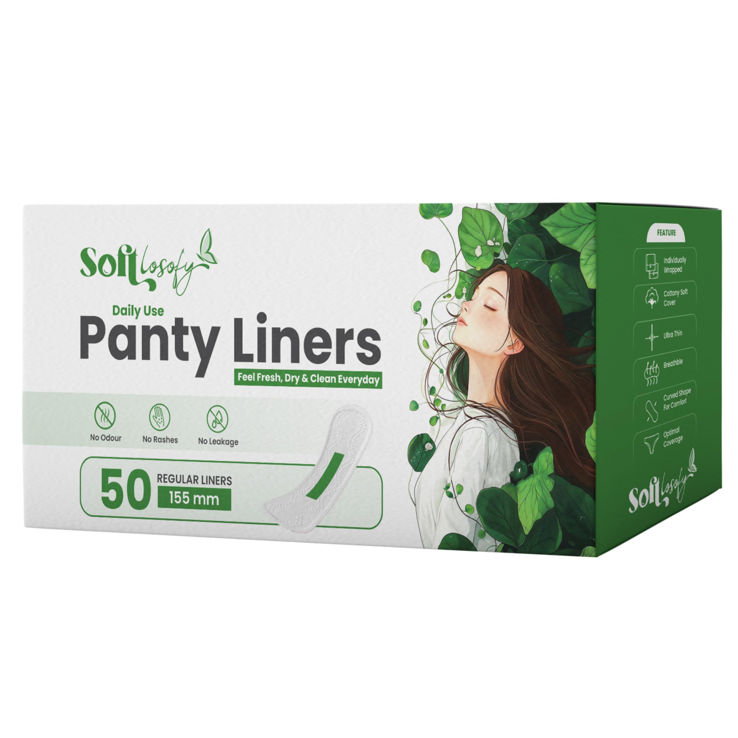 Comfort Panty Liner for Women Daily Use | Pack of 100 liners 155mm | For White Discharge, Spotting & Non Period Leakages | Individually Wrapped, Zero Irritation, Super-thin, Stays in Place-picture-25