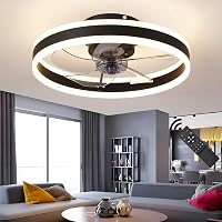 50 cm Mennyezeti Ventilátor Beépített Világítással – 60W LED Mennyezeti Lámpa Ventilátorral, 3 Színhőmérséklet, 6 Sebesség, Halk Ventilátoros Lámpa Nappaliba és Hálószobába 1