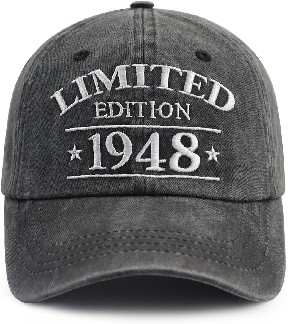 XacaYuerp Limited Edition 1940 1941 1942 1943 1944 1945 1946 1947 1947 1949 Hat, Funny Embroidered Baseball Cap for Women Men