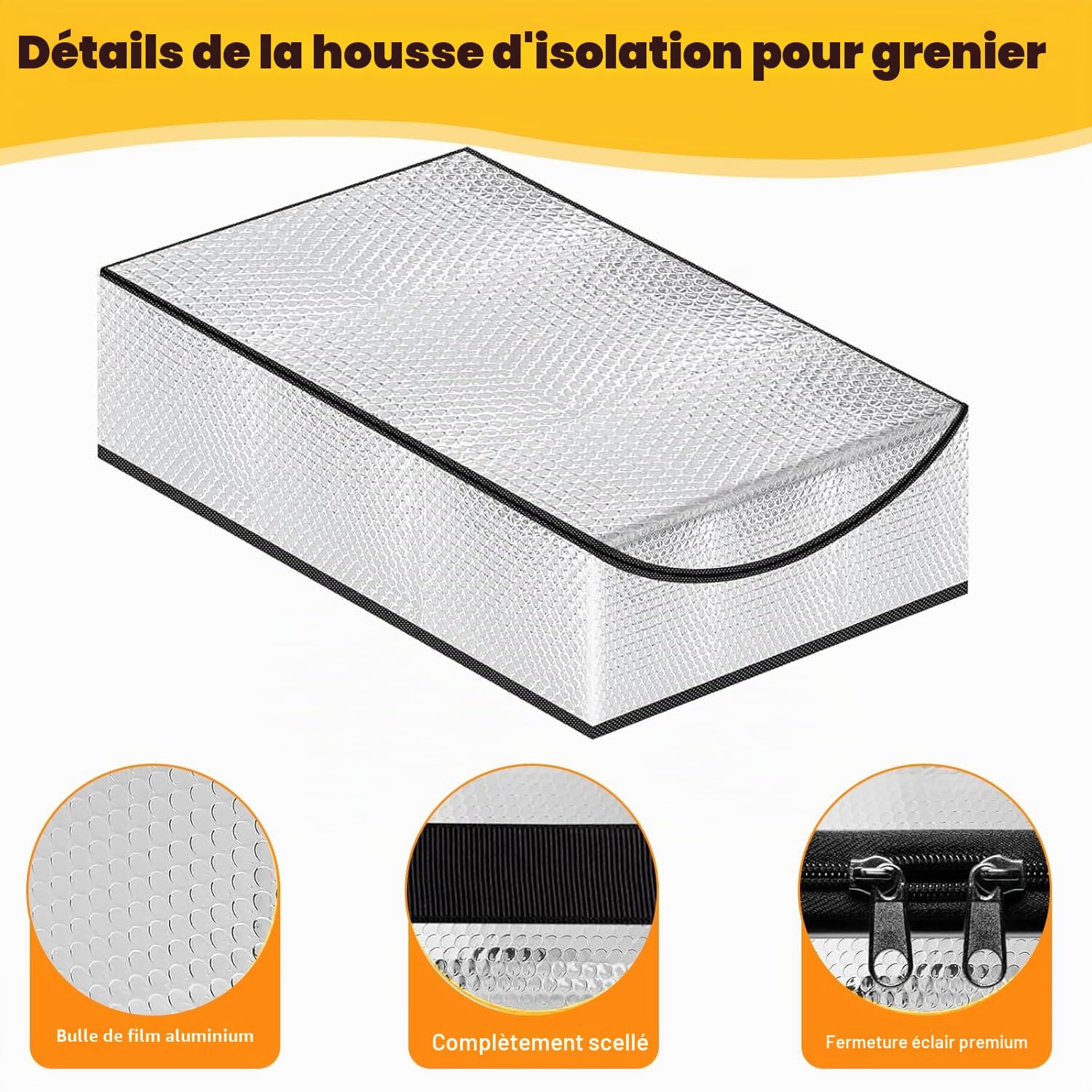 Couverture D'escalier de Grenier, Couverture D'isolation D'escalier Housse D'isolation, Couverture Isolante D'escalier de Grenier, pour Escalier Escamotable, Lgnifuge et Étanche