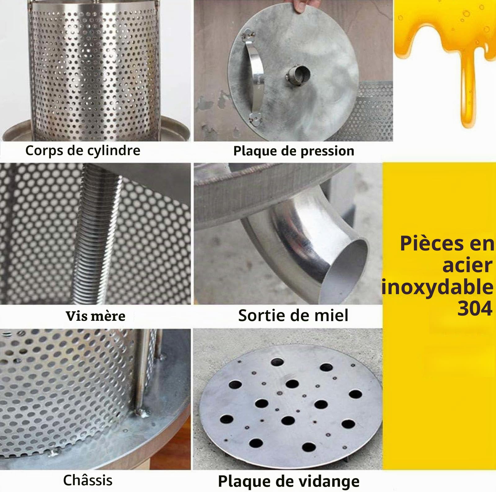 extracteurs de miel apiculture pressoir inox miel pressoir à vin matériel extracteur presse à miel en nid d'abeille pour restaurant cuisine hôtel