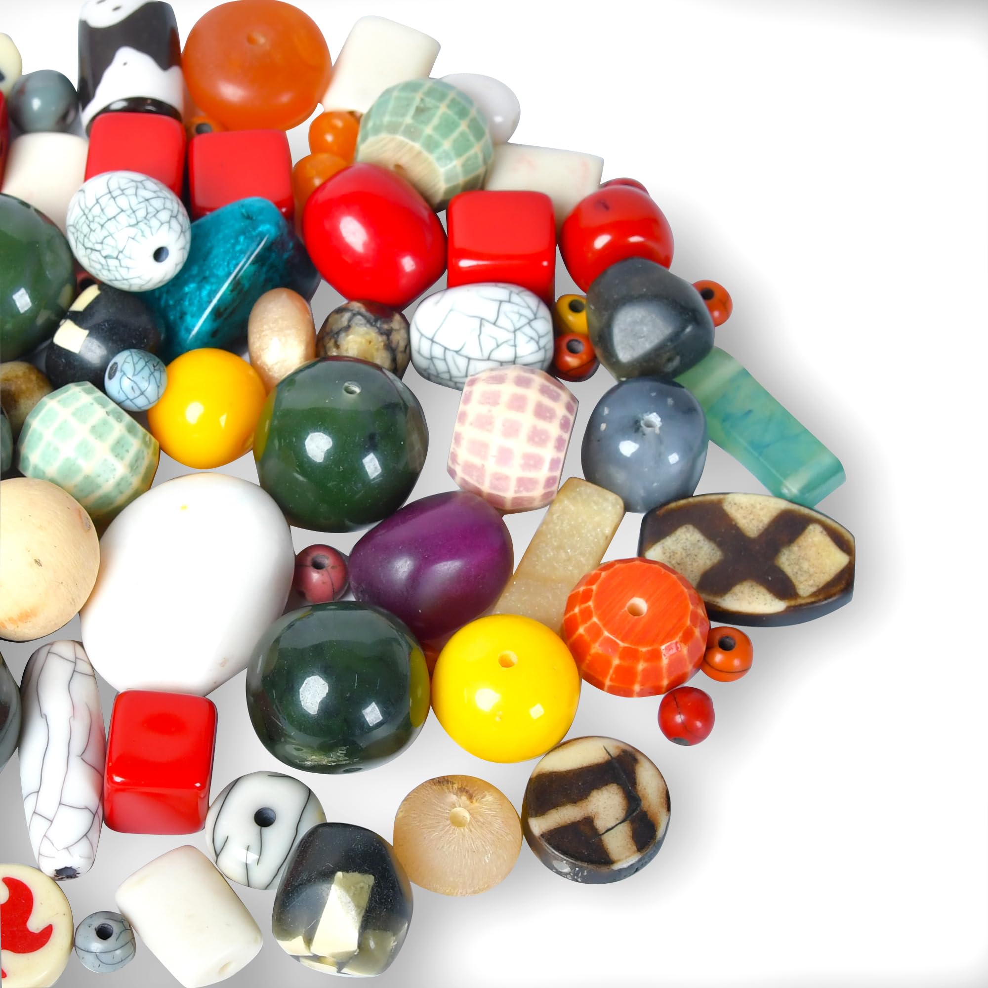 Craft Attic 1/2 LB Bag of Assorted Resin Beads for Jewelry Making, Bracelets and Necklaces, Crafting Supplies Kit, Large & Small โ image 1