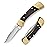 Buck Knives 112 Ranger Hunting Knife, 3 Blade, Lockback Design, Ebony Handle, Brass Bolsters, 420HC Stainless Steel Clip Point Blade, Sheath Included, Folding Knife Made in the USA, 5.6 oz