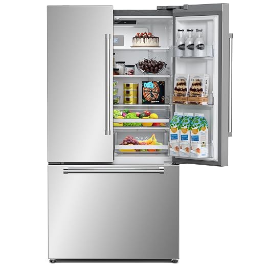 Antarctic Star 2 French Door Refrigerator, Auto Ice & Water Filter, VCM Stainless, Multi-Air, Fast Cooling, Inverter, LED Alarm, Energy Star, 20.3 Cu Ft, Silver