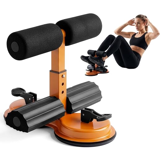 SQUATZ Abs Master Sit up Bar - Sit Up Assistant Device Machine with Double Suction Cup, Resistance Bands, Weight Capacity of 661 lbs., for Fitness Exercising Abdominal Muscles Full Body Training