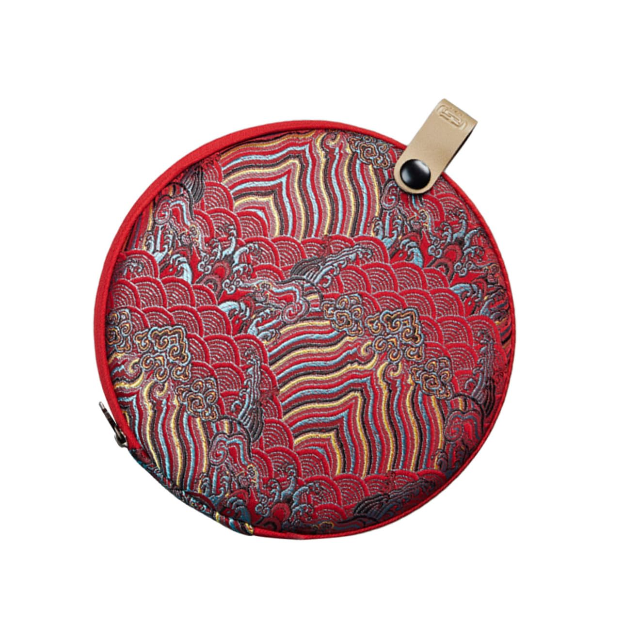 MUCKLILY Cloth Tea Cake Storage Bag PU Tea Cake Box for present Wrapping and Storage Sturdy Structure with Elegant Design