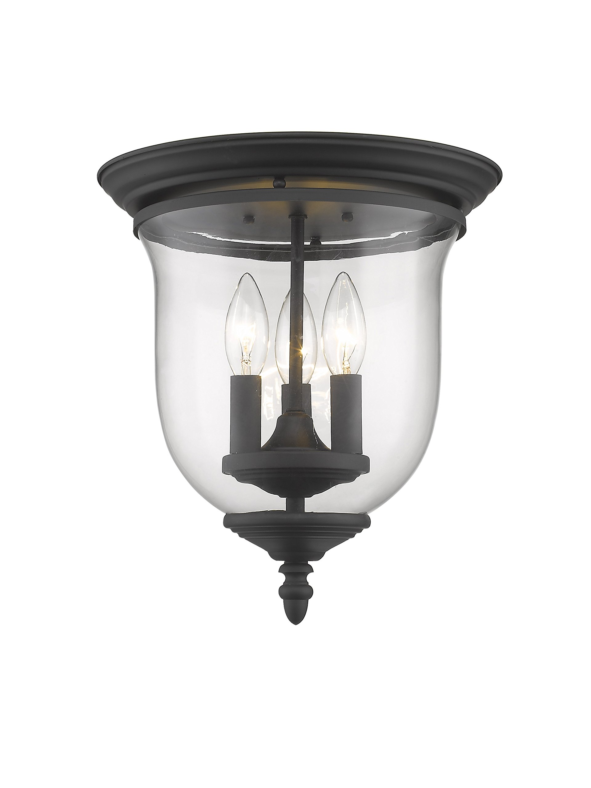 Livex Lighting 5021-04 Legacy 3-Light Ceiling Mount, Black