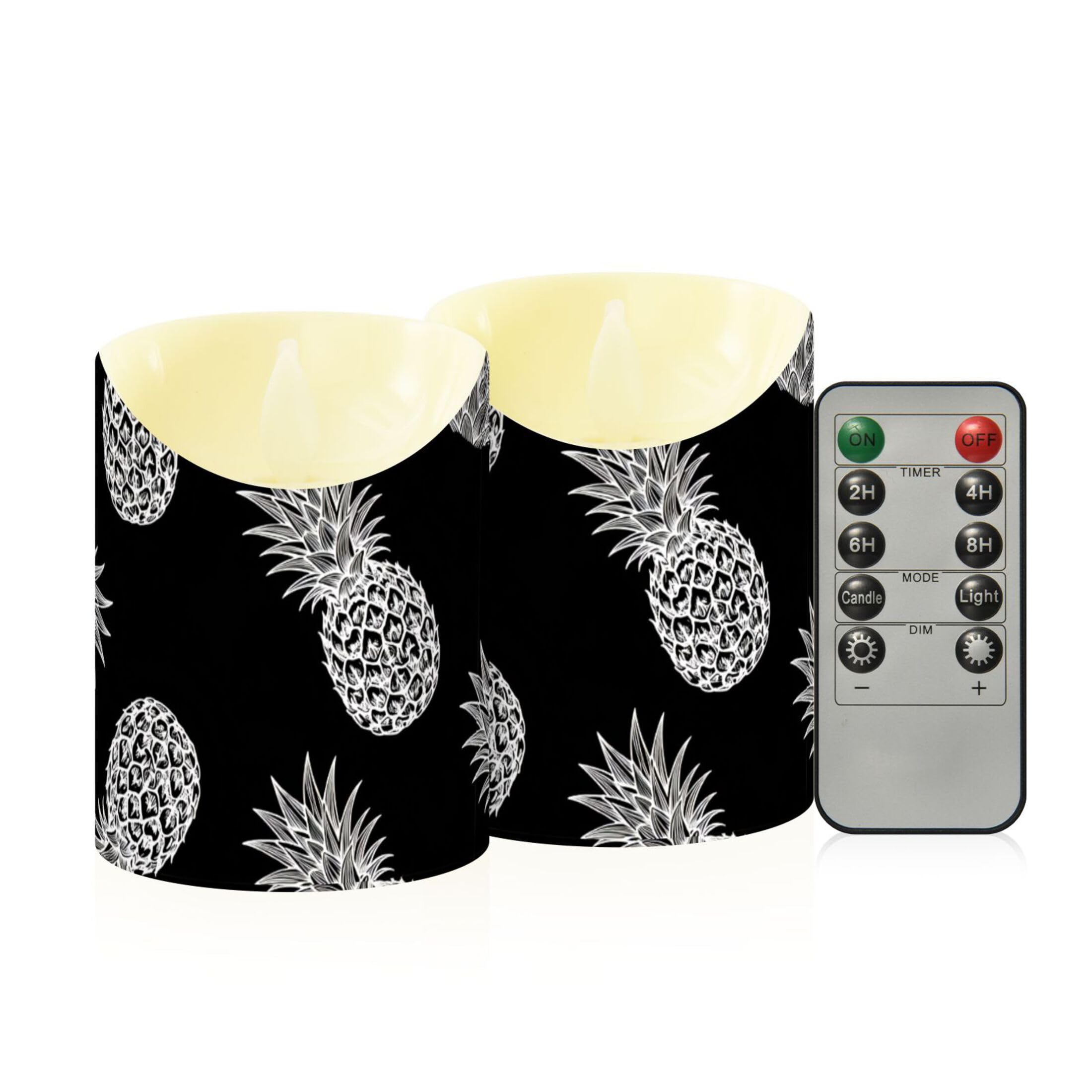 Kutsu Flameless Candles Set of 2, Battery Operated LED Flickering Candles