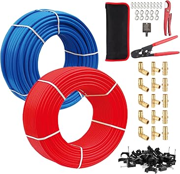 1/2" HeSun PEX-B Pipe Combo, 2x100FT Pex B Tubing