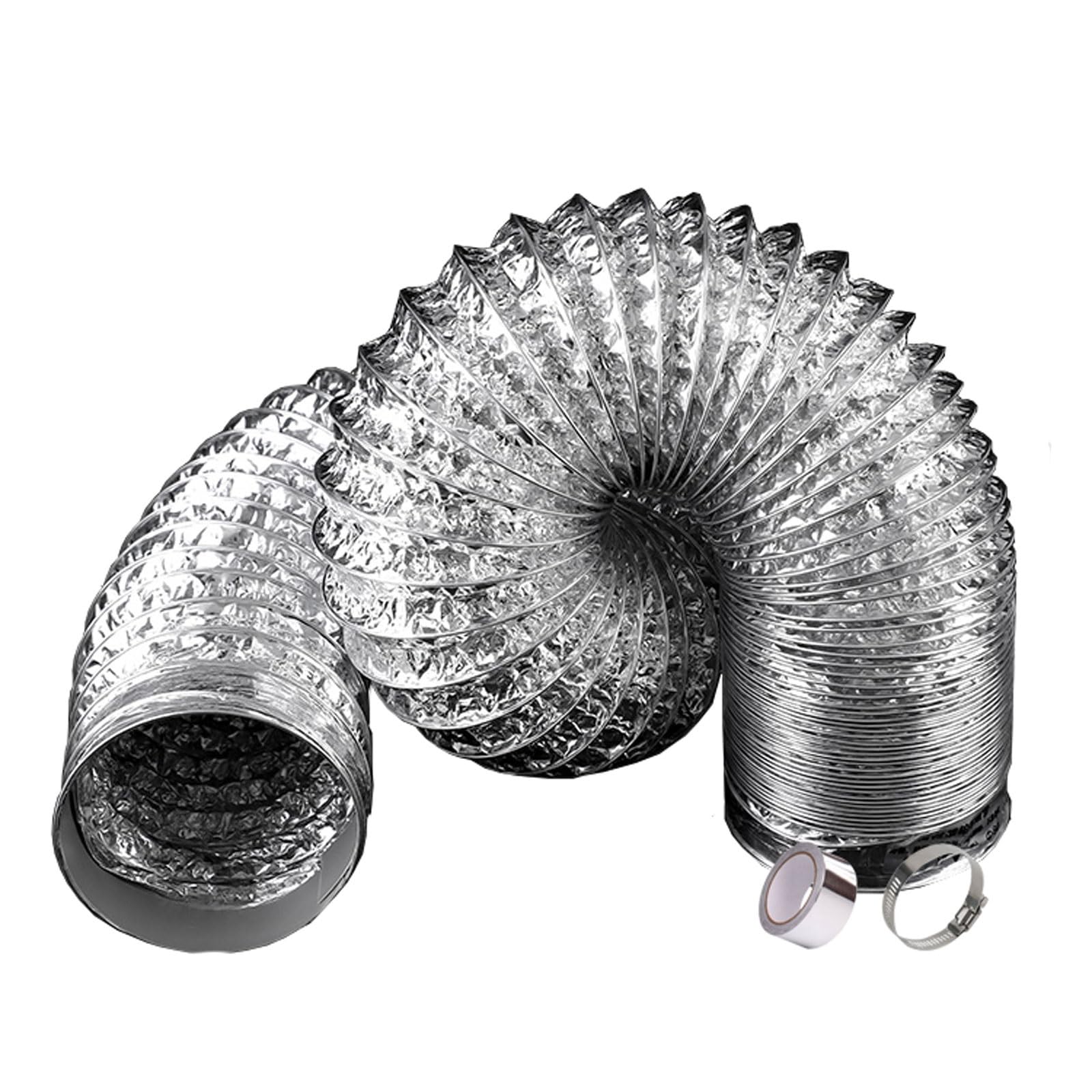 Elastyczne przewody aluminiowe, Wymiana elastycznego węża za pomocą 1 zacisku i taśmy(1.5m 110mm)
