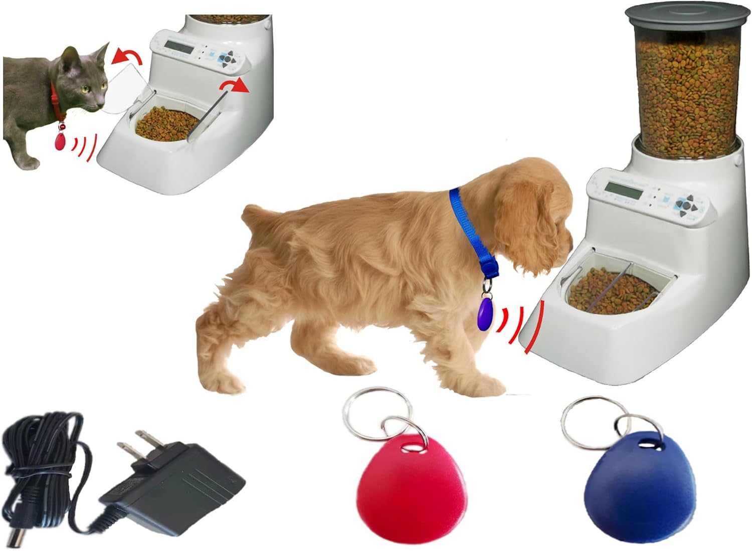 Wireless Whiskers® AI (Artificial Intelligence), RFID, Access Control and Multi-Pet Feeder.