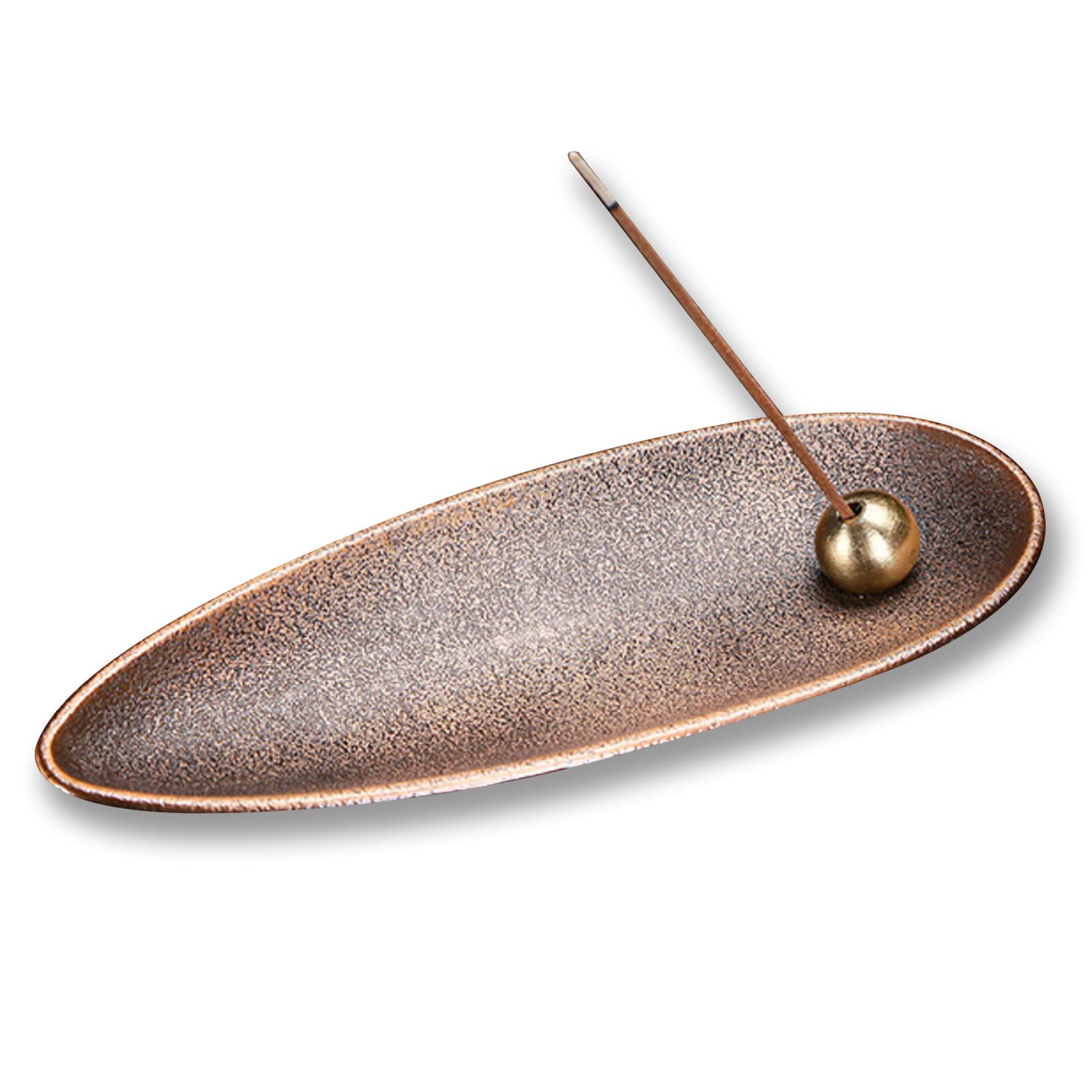 Beauenty Metal Leave Incense Burner Bowl, Incense Burner Ash Catcher Tray for Sticks, Coil, Home Fragrance Accessories (Leave)