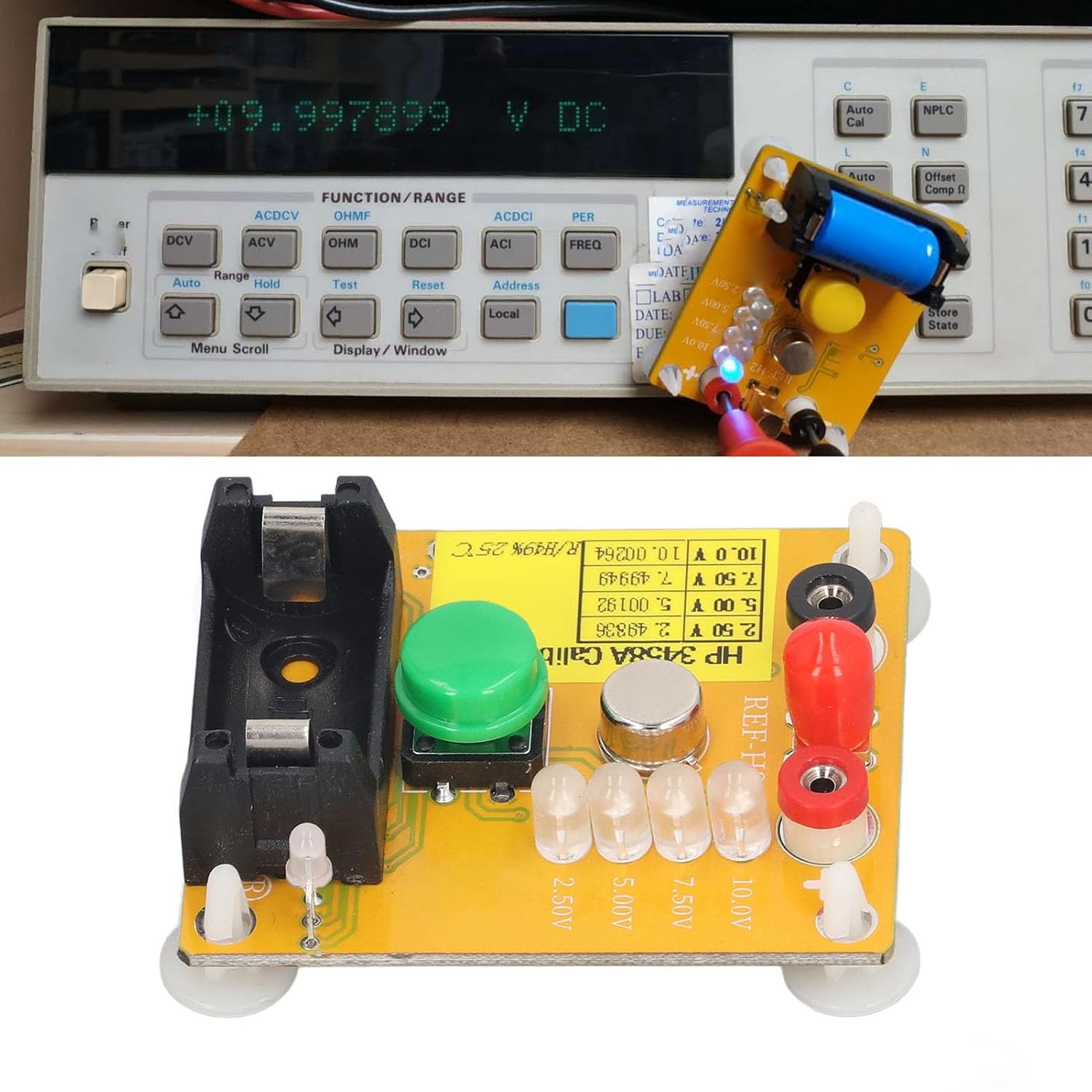 Walfront Voltage Reference Board AD584K 4 Channel Micro USB Programmable Benchmark Voltage Calibration Module DC5V for HP3458A 8 and A Half Digit Multimeter, WALFRONT1bigt9u47n