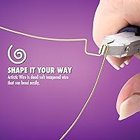 Vista 2 de Artistic Wire, Alambre de latón calibre 12 resistente al deslustre, 10 pies